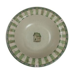 Portfolio By Phfaltzgraff Naturewood Bowl 7.25" Diameter Green Floral Print